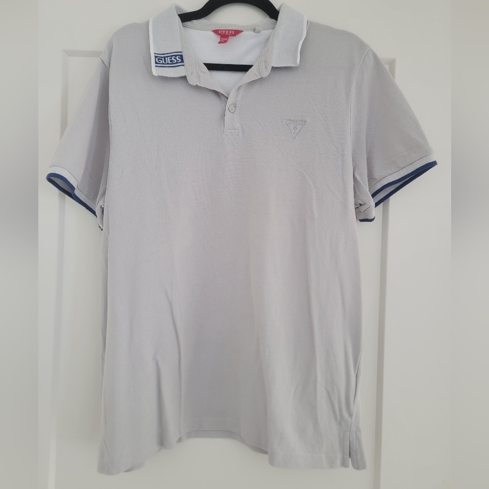 Guess Gray Polo Shirt Classic Design